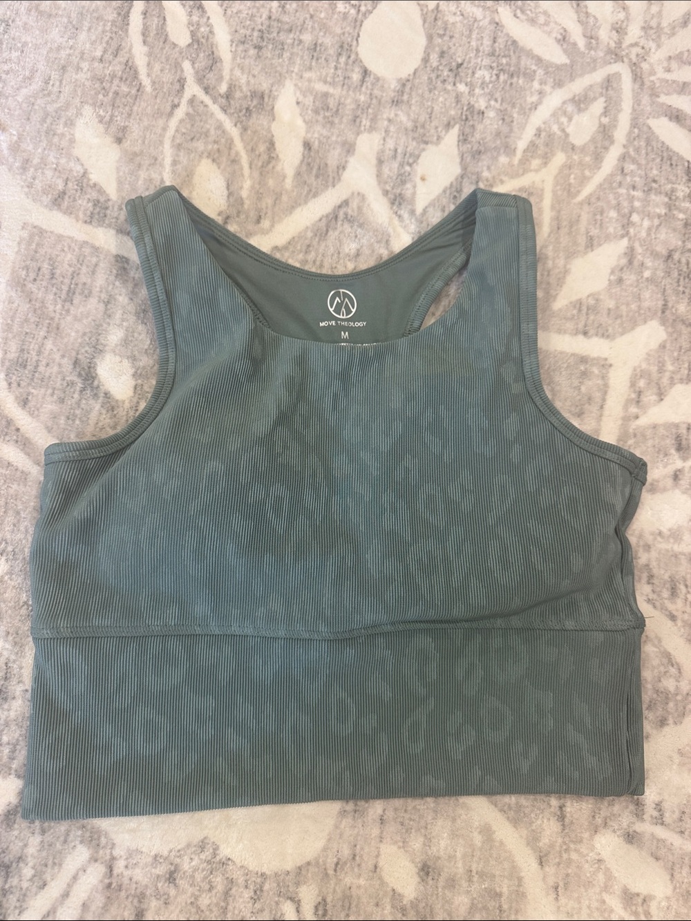 Move Theology Sage Ribbed Support Sports Bra